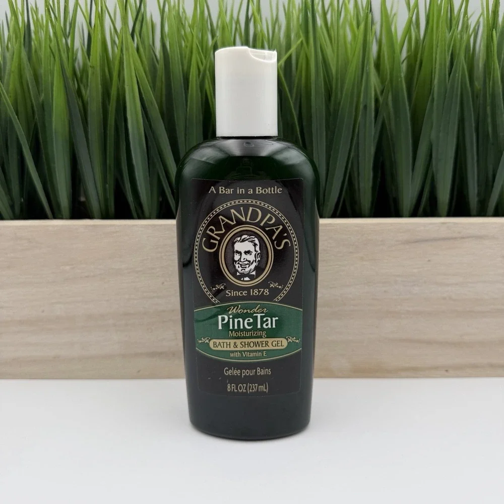 NOS Grandpas Wonder Pine Tar ORIGINAL Bath Shower Gel 8OZ OLD‎ FORMULA Vitamin E